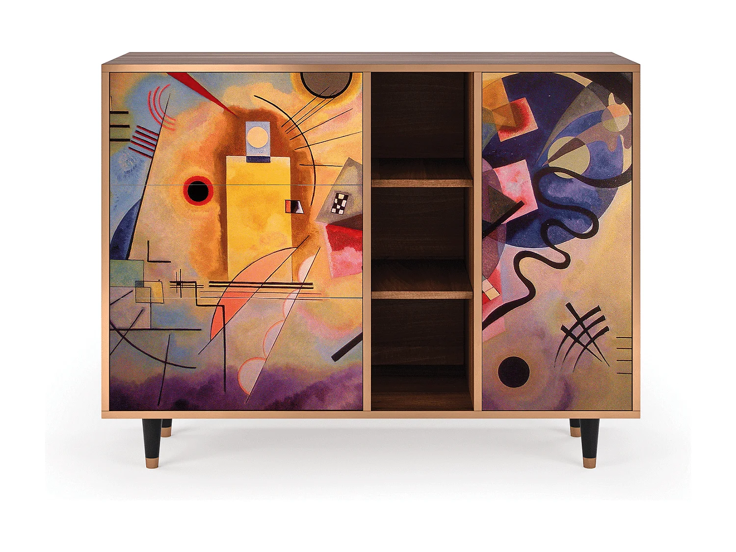 Kredens - 125x98x48 cm - BS2 - Modern Art, Orzech