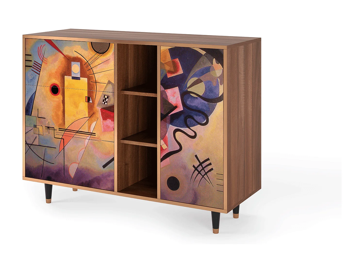 Kredens - 125x98x48 cm - BS2 - Modern Art, Orzech