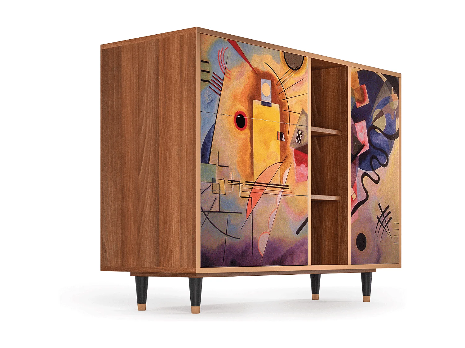 Kredens - 125x98x48 cm - BS2 - Modern Art, Orzech