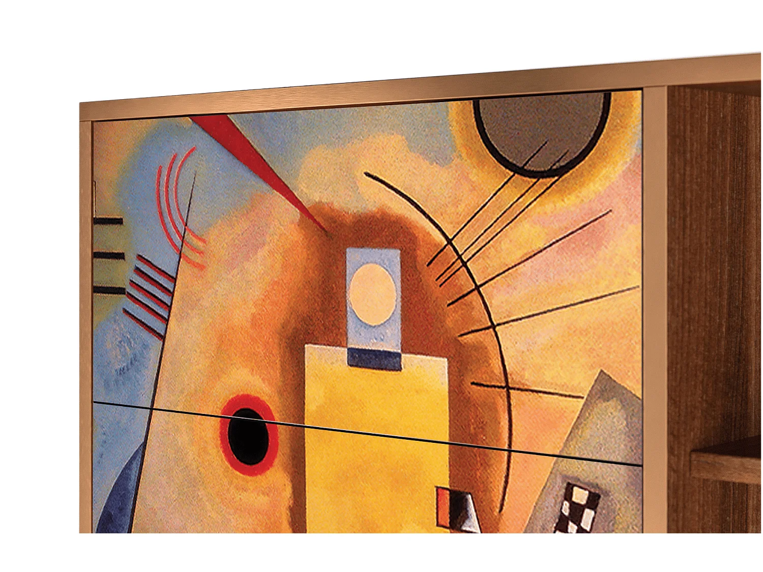 Kredens - 125x98x48 cm - BS2 - Modern Art, Orzech