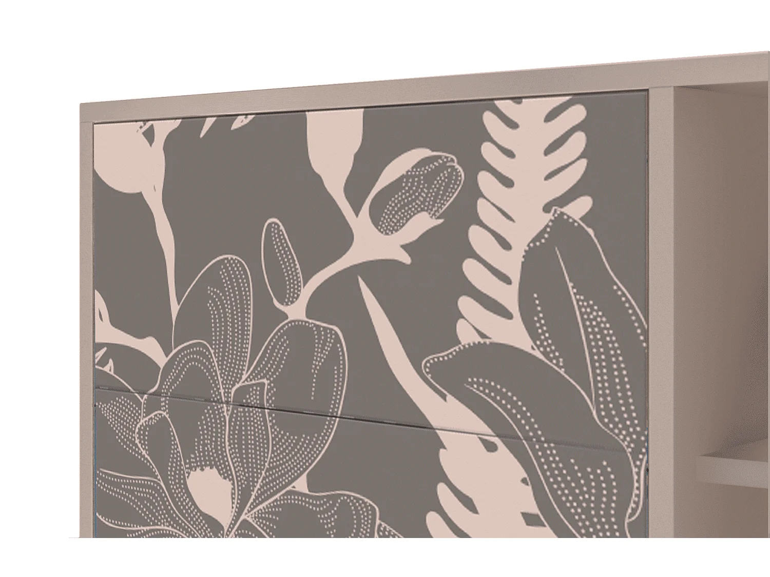 Aparador - 125x98x48 cm - BS2 - Issabelline Flower, Latte