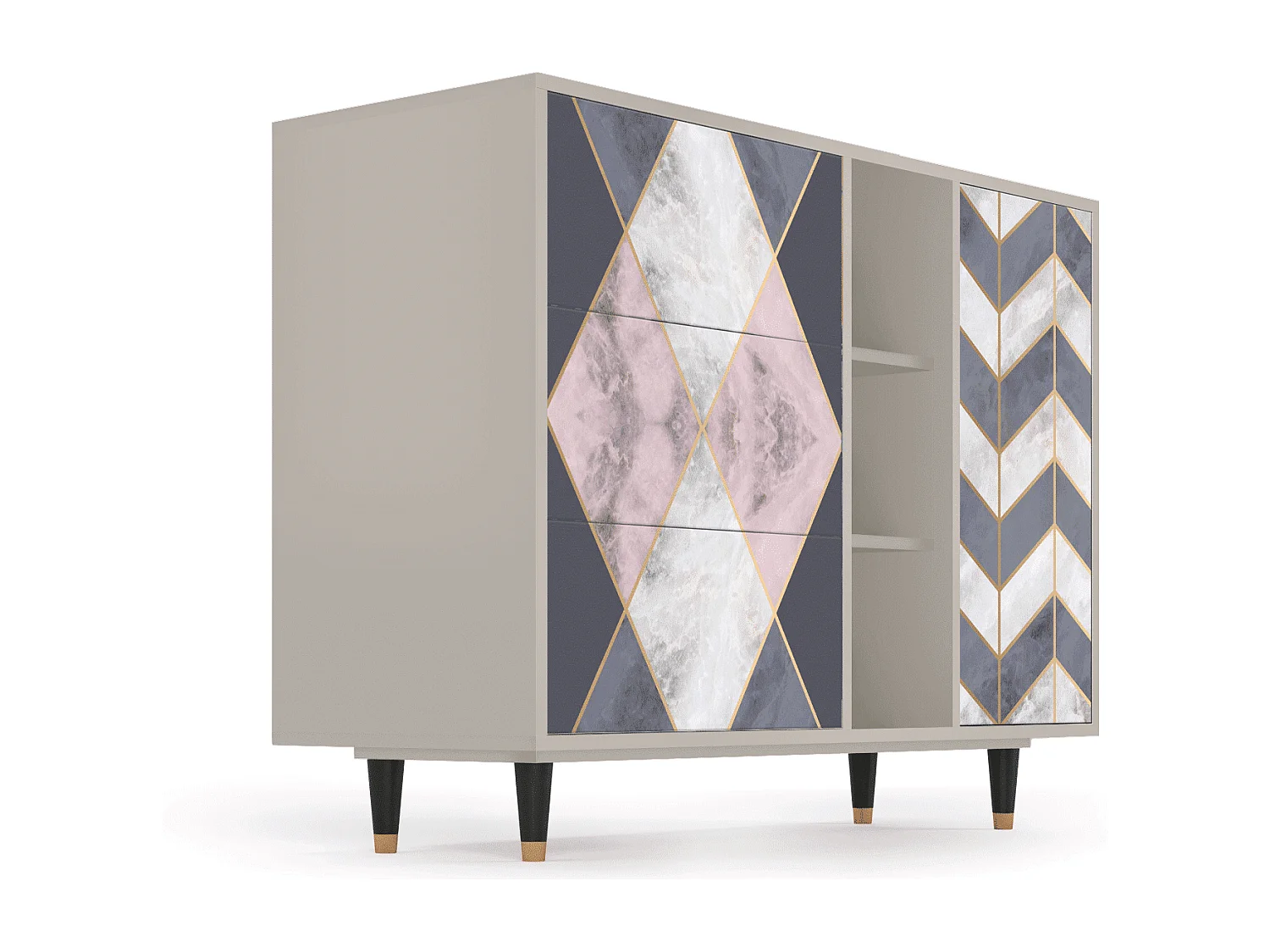 Buffet - 125x98x48 cm - BS2 - Ideal Harmony, Sable