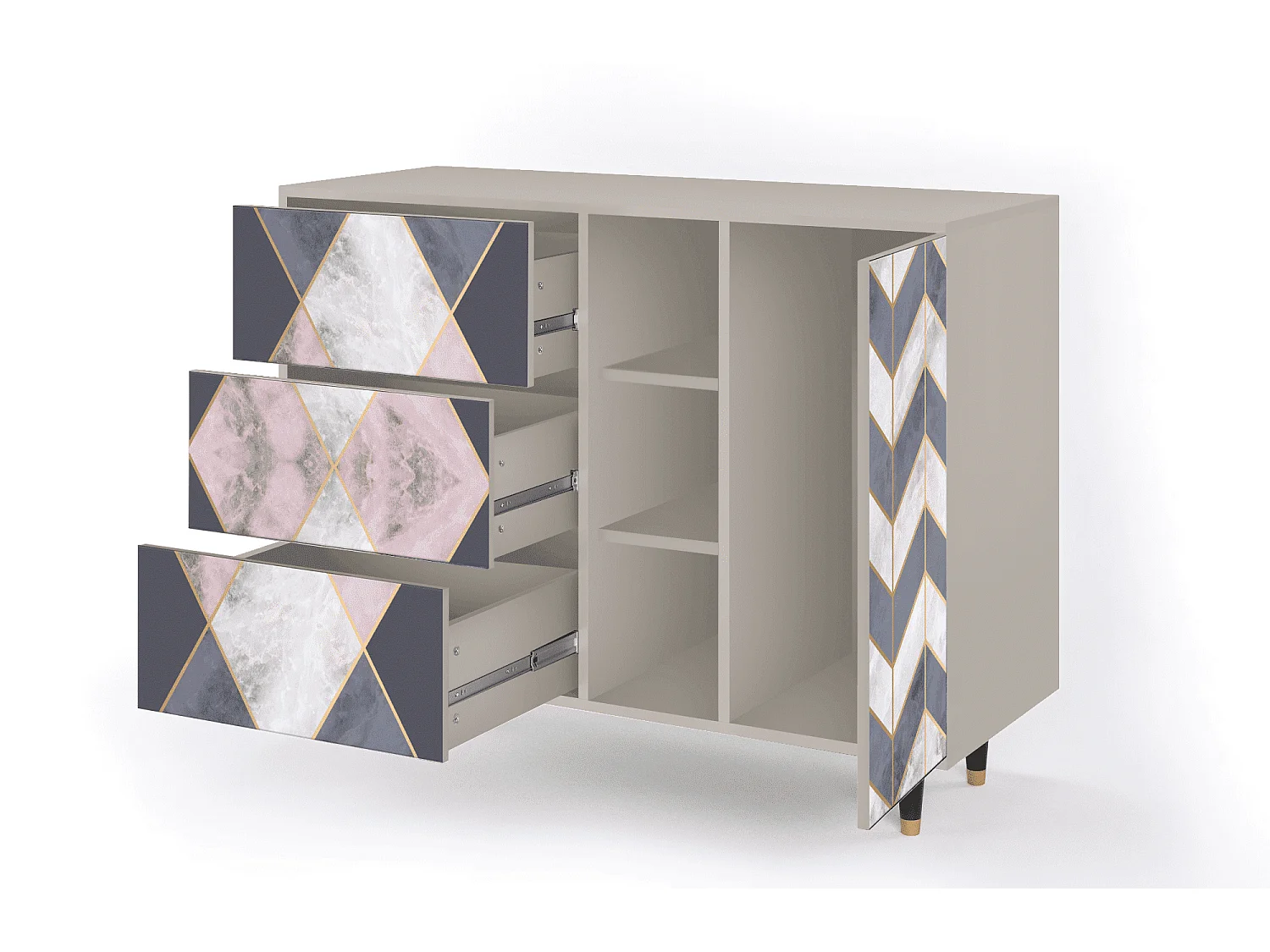 Buffet - 125x98x48 cm - BS2 - Ideal Harmony, Sable