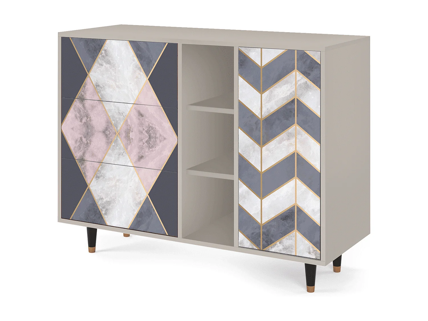 Buffet - 125x98x48 cm - BS2 - Ideal Harmony, Sable