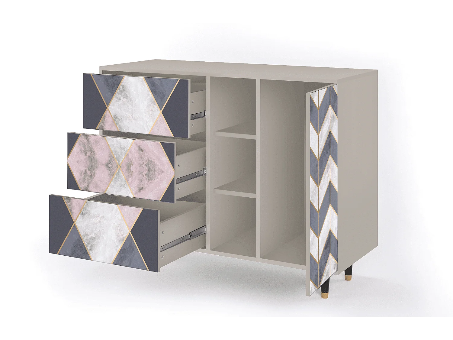 Buffet - 125x98x48 cm - BS2 - Ideal Harmony, Sable