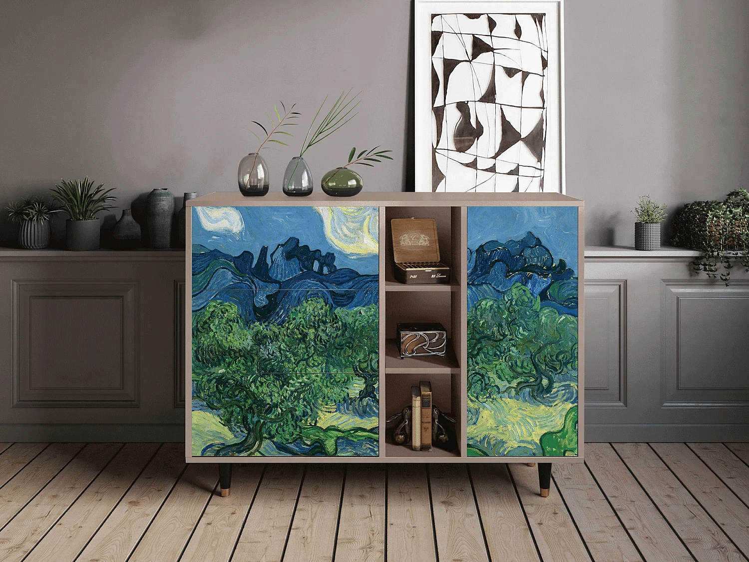 Credenza - 125x98x48 cm - BS2 - The Oil Trees, Latte