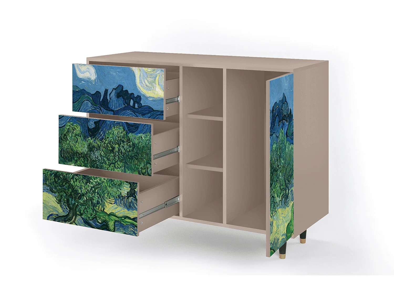 Credenza - 125x98x48 cm - BS2 - The Oil Trees, Latte