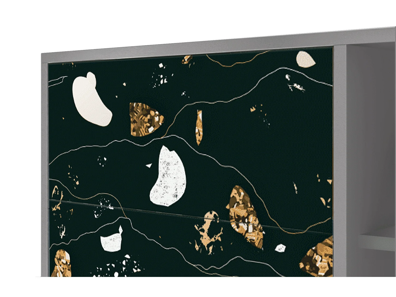 Kredens - 125x98x48 cm - BS2 - Space Rocks, Szary