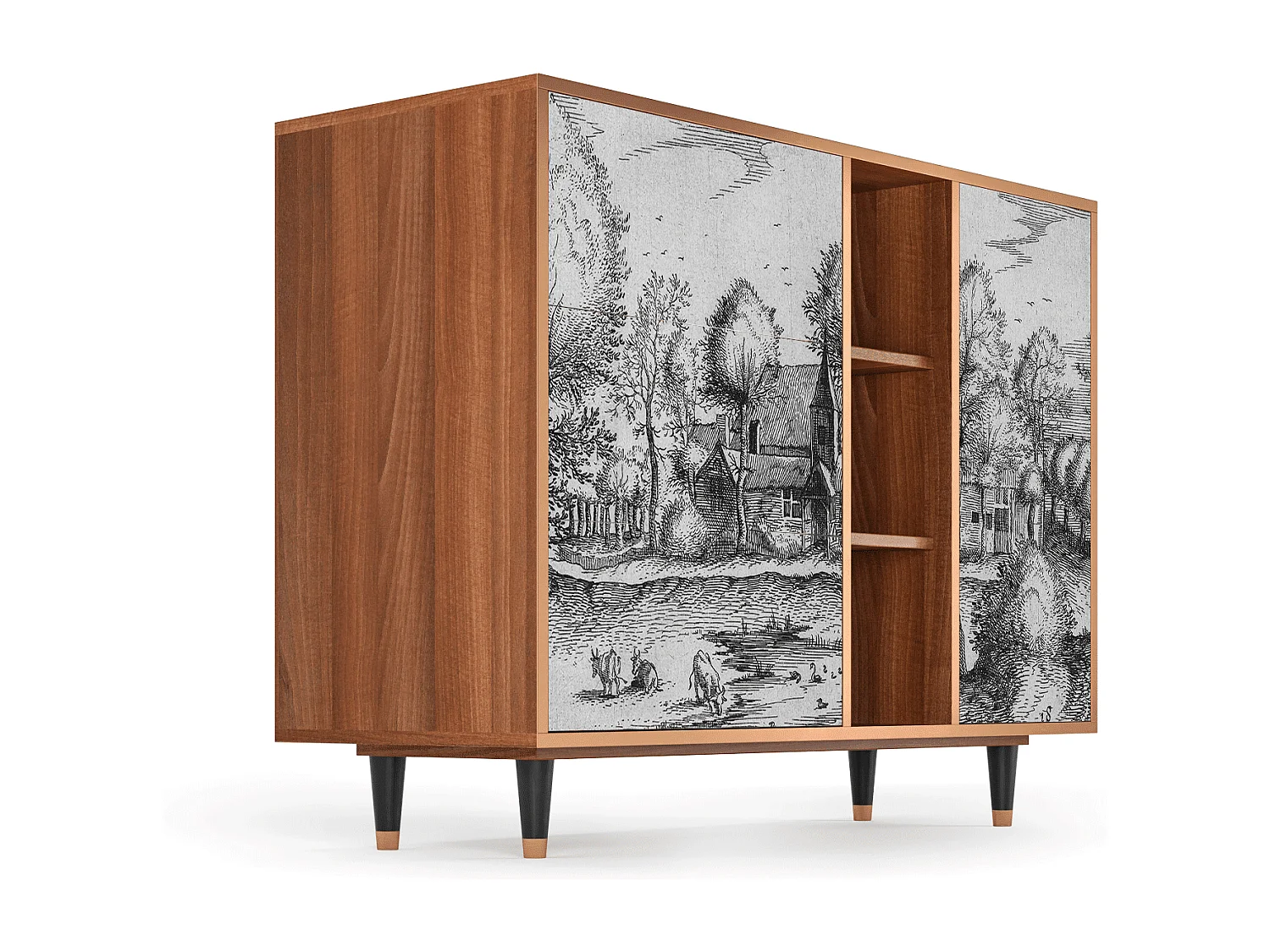 Buffet - 125x98x48 cm - BS2 - A Pond, Noyer