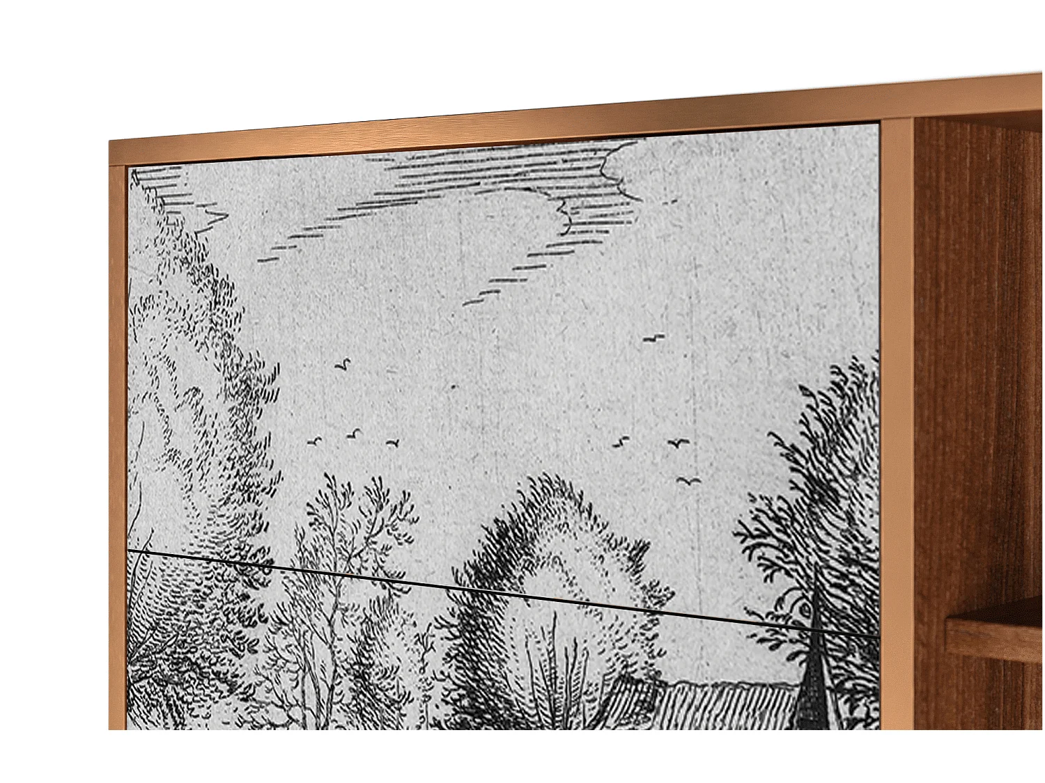 Credenza - 125x98x48 cm - BS2 - A Pond, Noce