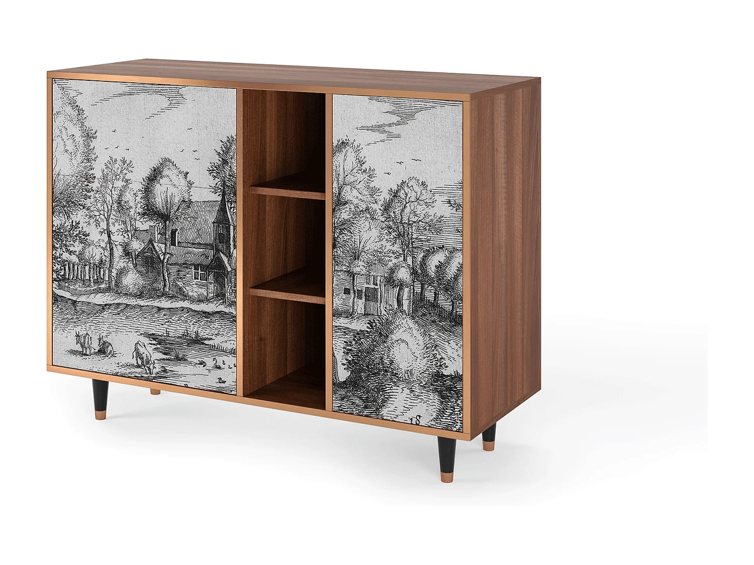 Buffet - 125x98x48 cm - BS2 - A Pond, Noyer