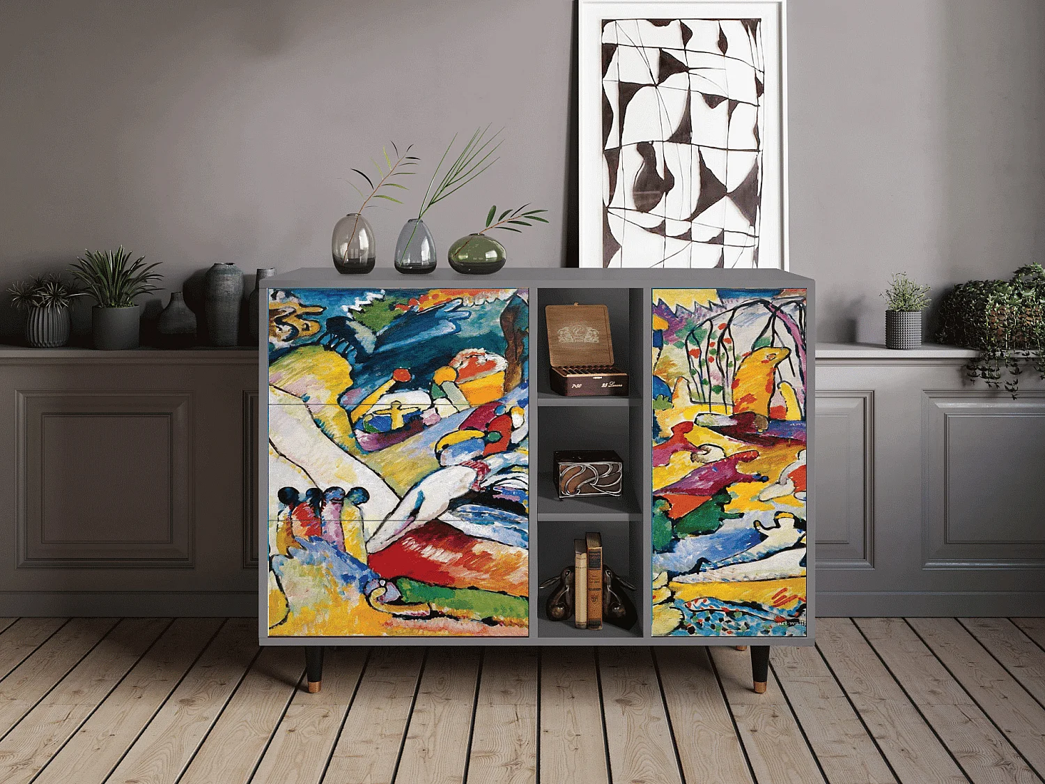 Credenza - 125x98x48 cm - BS2 - Improvisation 26  , Grigio