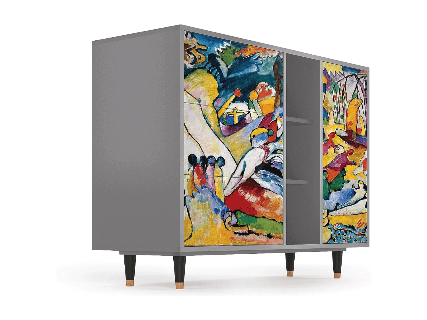 Credenza - 125x98x48 cm - BS2 - Improvisation 26  , Grigio