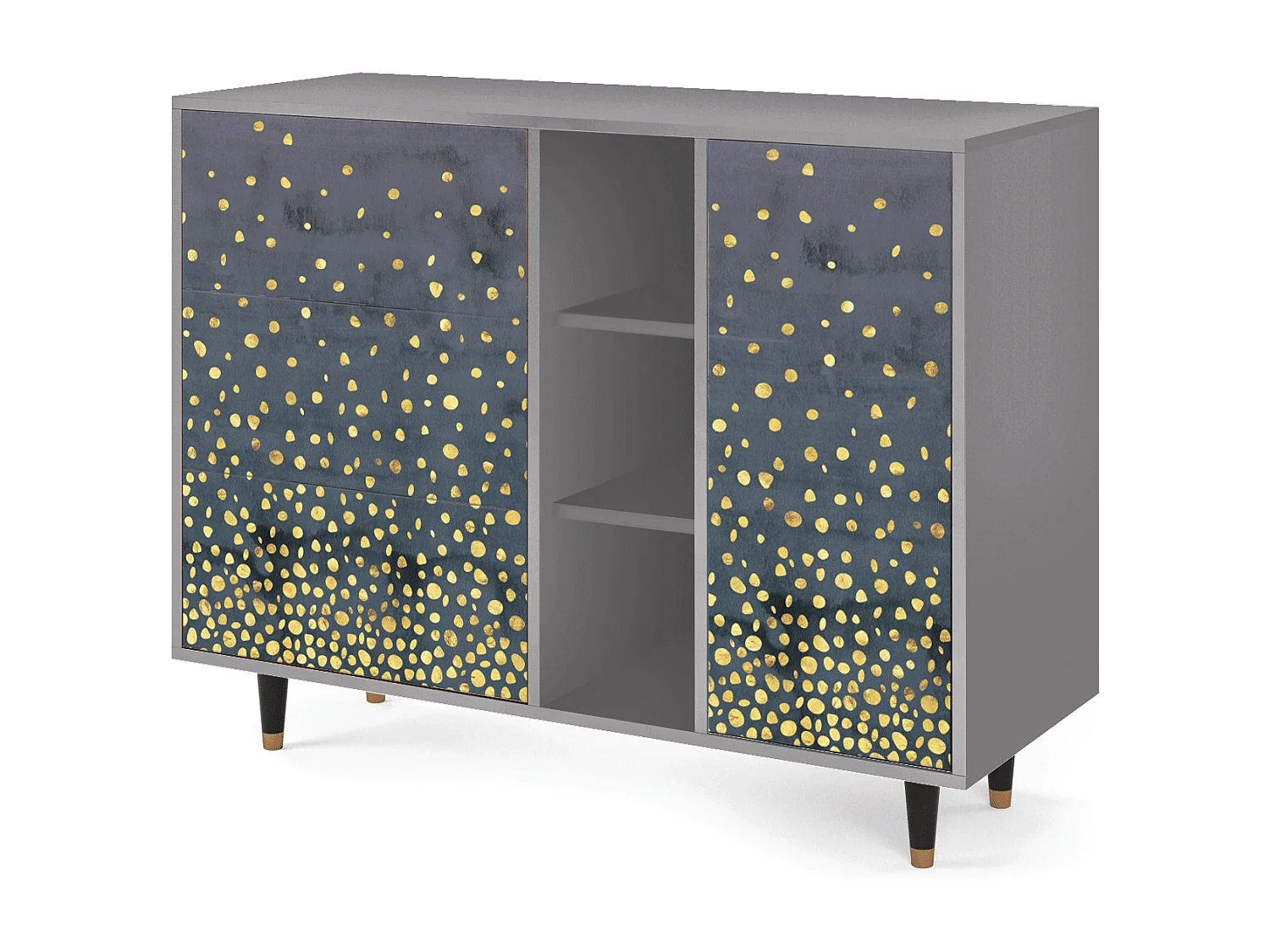 Aparador - 125x98x48 cm - BS2 - Foggy Lights, Gris