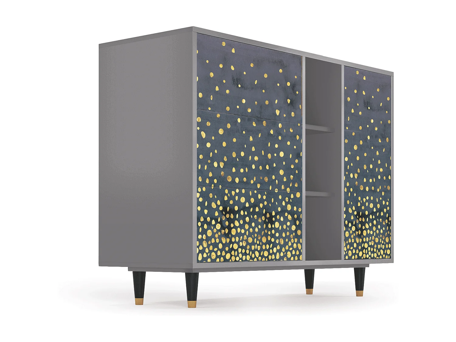 Aparador - 125x98x48 cm - BS2 - Foggy Lights, Gris