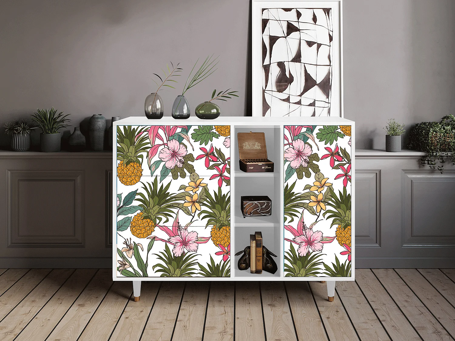 Aparador - 125x98x48 cm - BS2 - Estival Fruit, Blanco