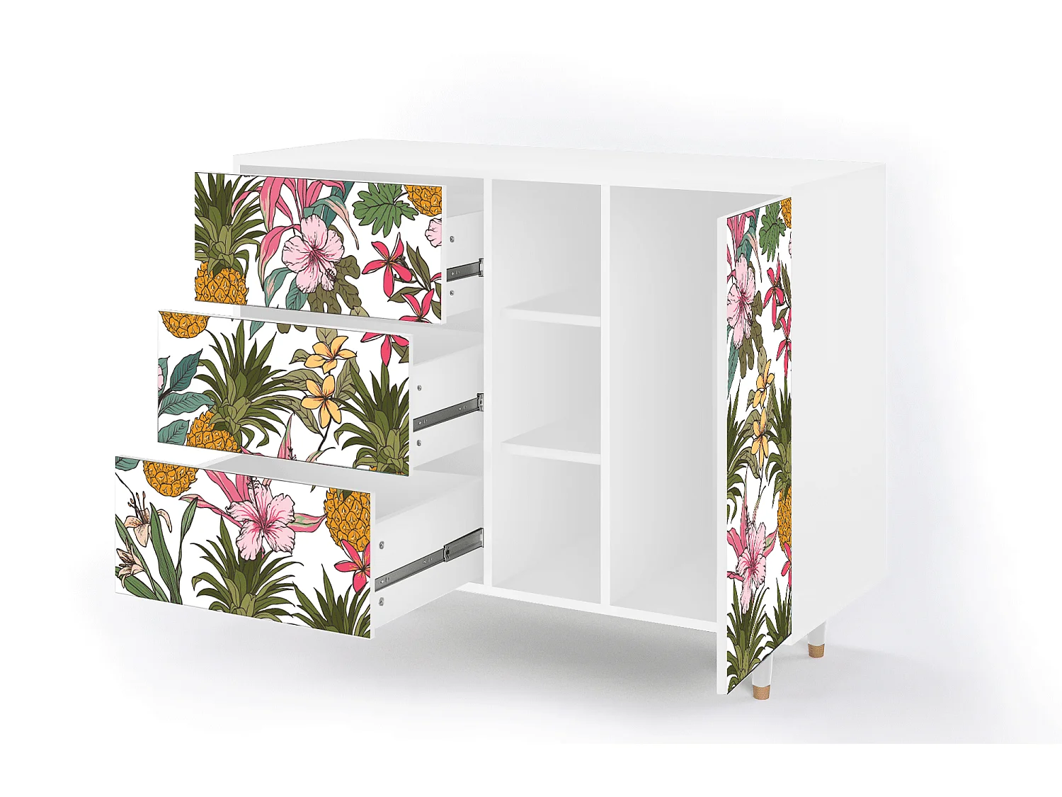 Aparador - 125x98x48 cm - BS2 - Estival Fruit, Blanco