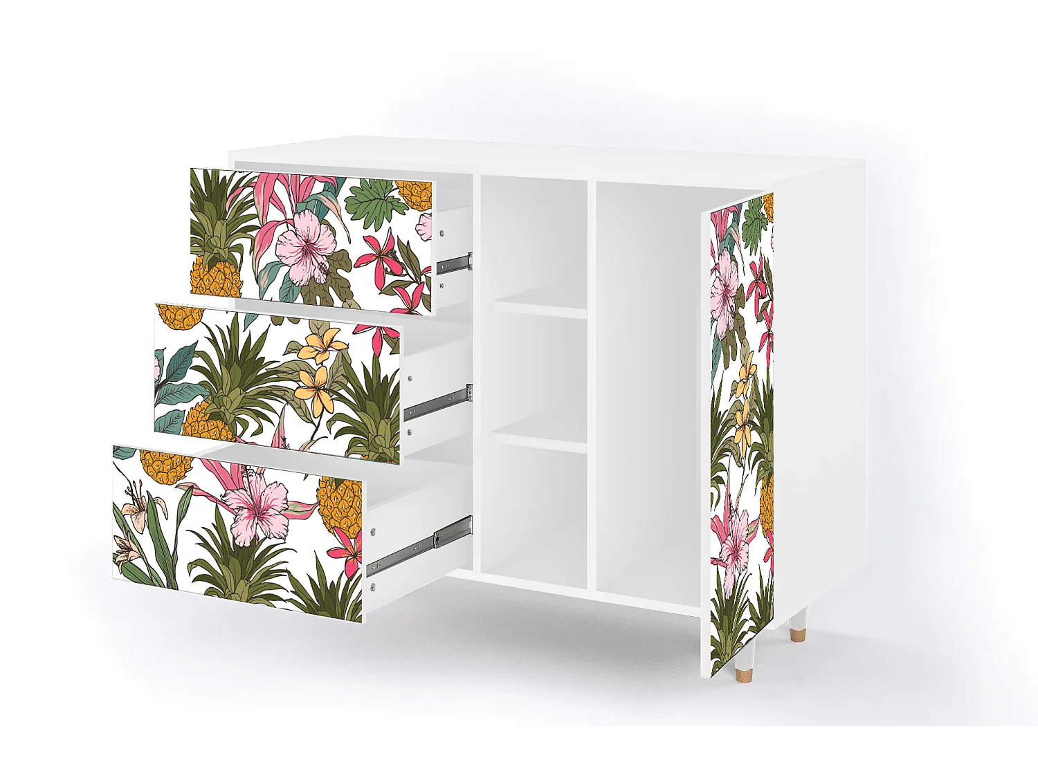 Buffet - 125x98x48 cm - BS2 - Estival Fruit, Blanc