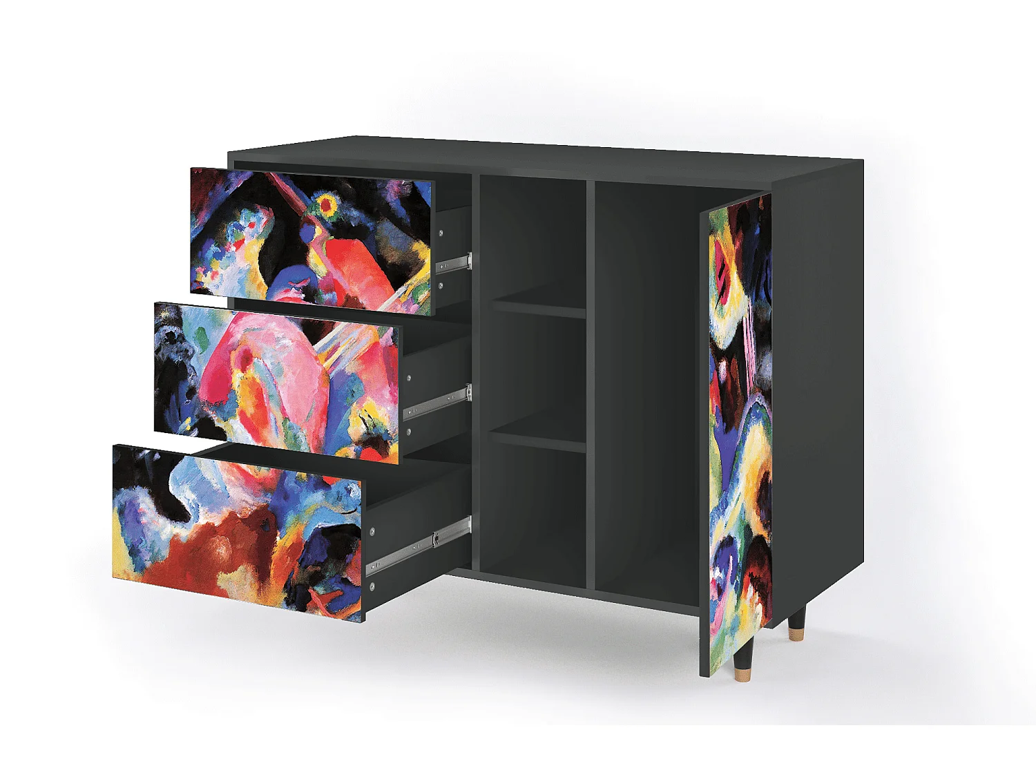 Buffet - 125x98x48 cm - BS2 - Kandinsky, Anthracite