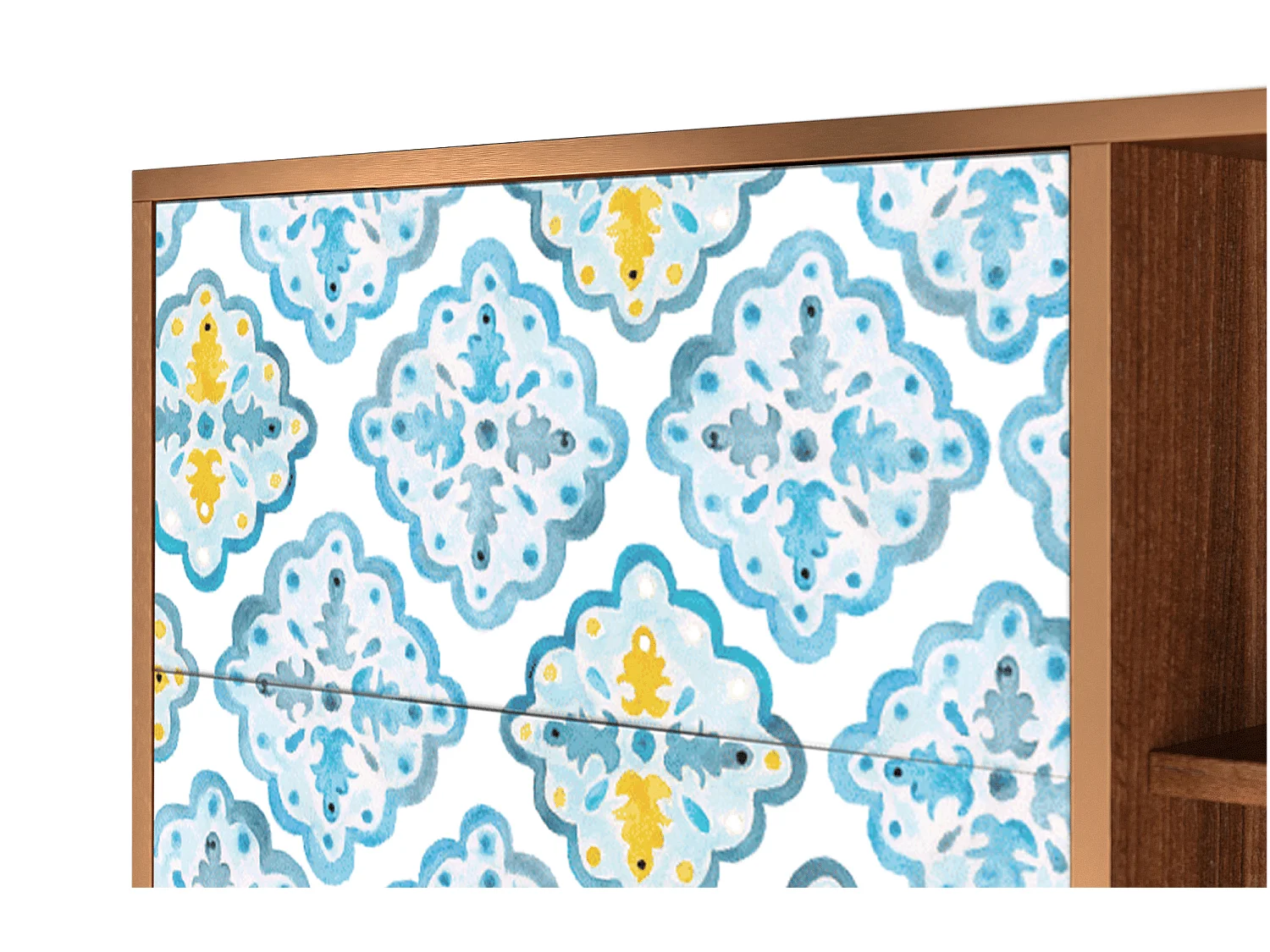 Buffet - 125x98x48 cm - BS2 - Portugese tiles, Noyer