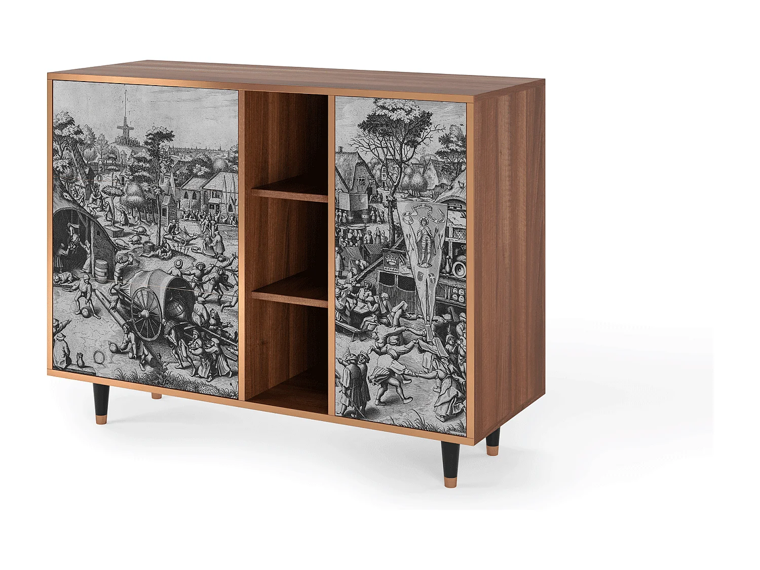 Dressoir - 125x98x48 cm - BS2 - The Festival of Saint, Walnoot