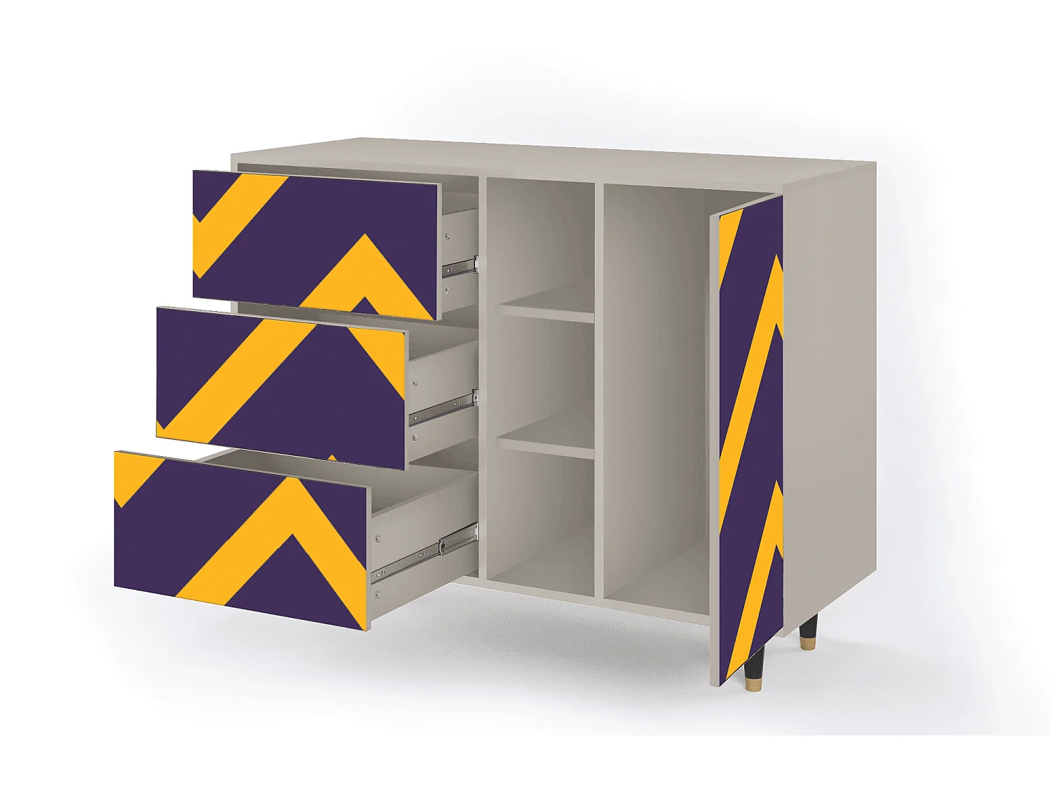 Buffet - 125x98x48 cm - BS2 - The Brightest Way, Sable