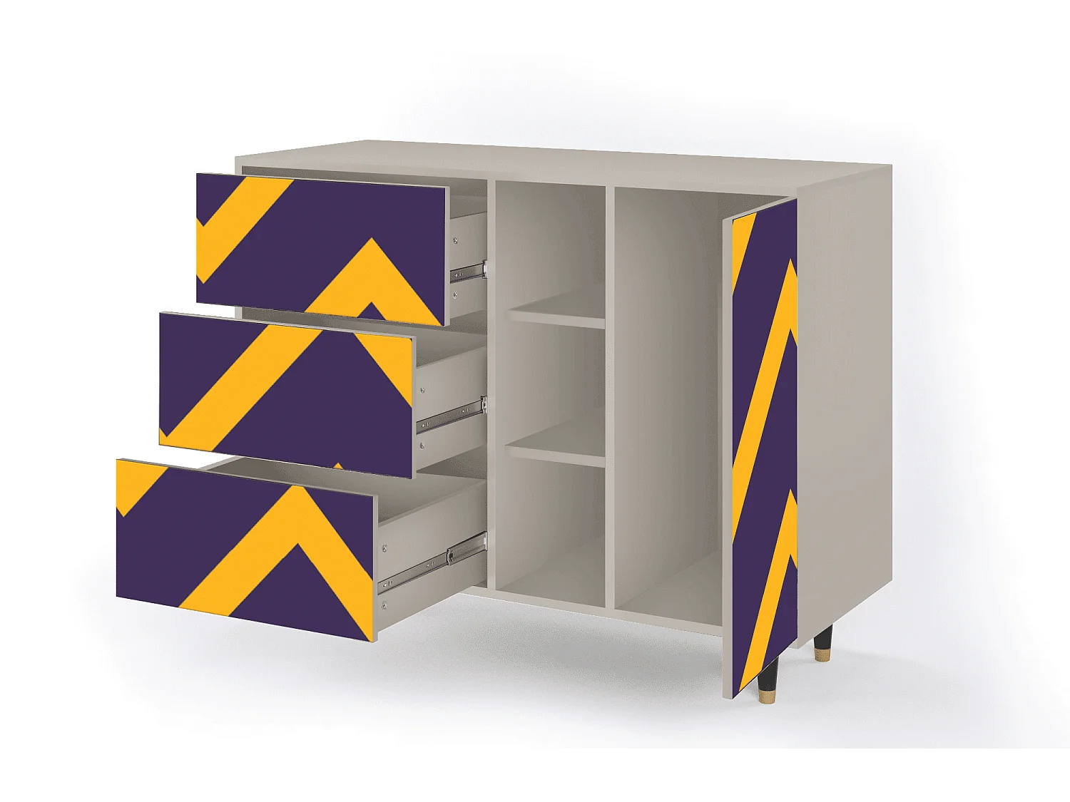 Buffet - 125x98x48 cm - BS2 - The Brightest Way, Sable