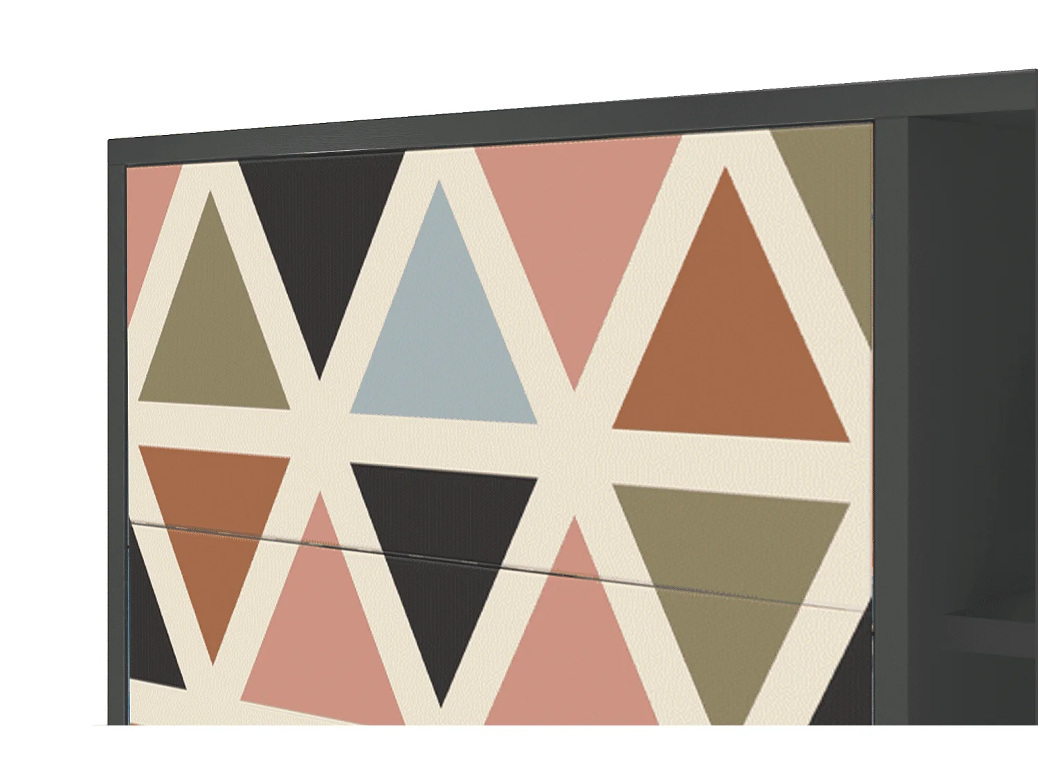 Buffet - 125x98x48 cm - BS2 - Royal Triangles, Anthracite