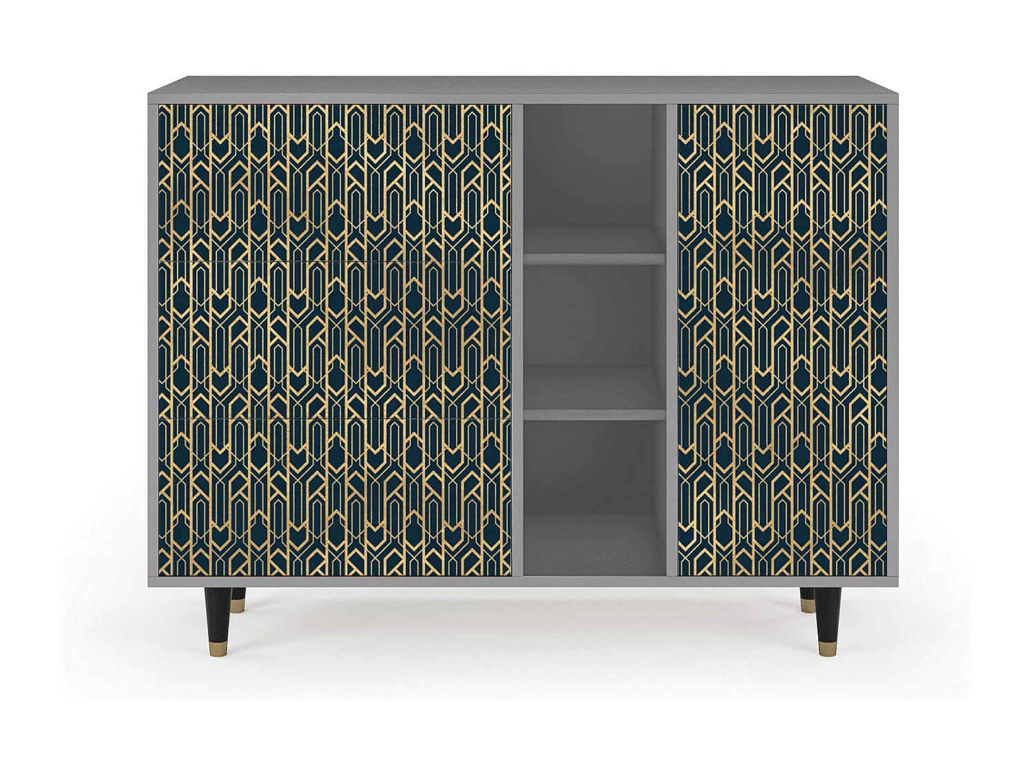 Aparador - 125x98x48 cm - BS2 - Golden Empire, Gris