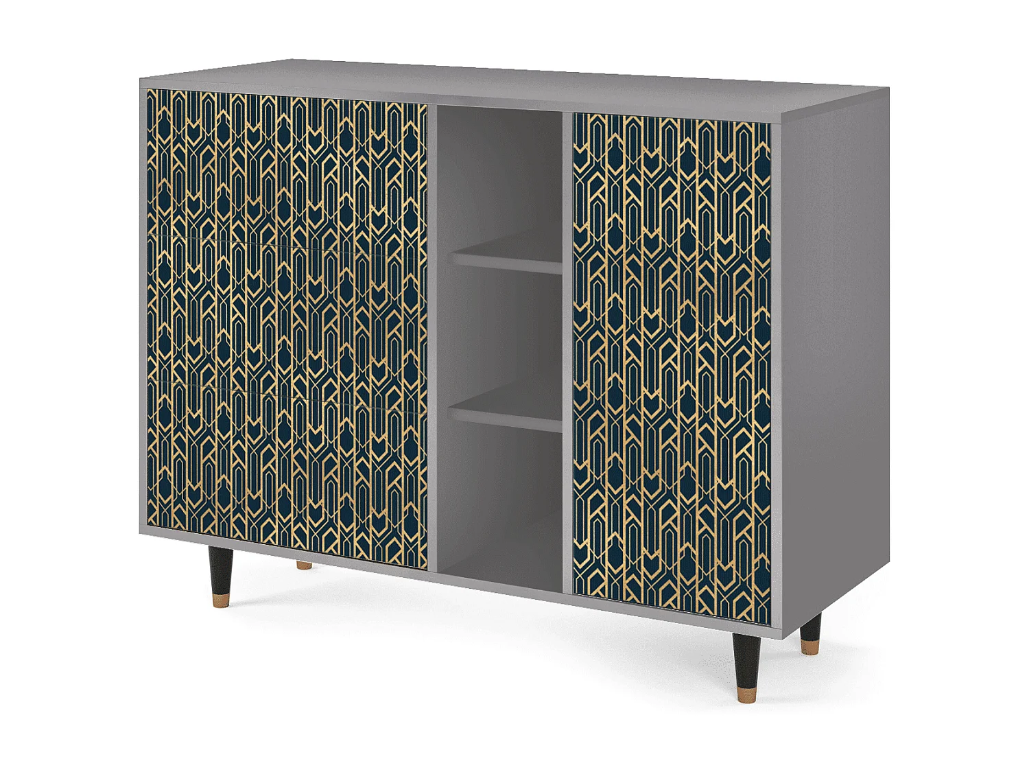 Buffet - 125x98x48 cm - BS2 - Golden Empire, Gris