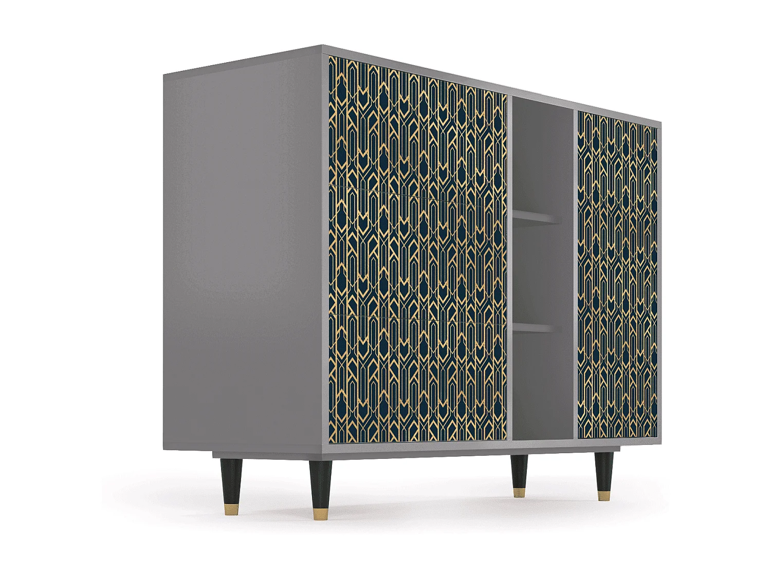 Buffet - 125x98x48 cm - BS2 - Golden Empire, Gris