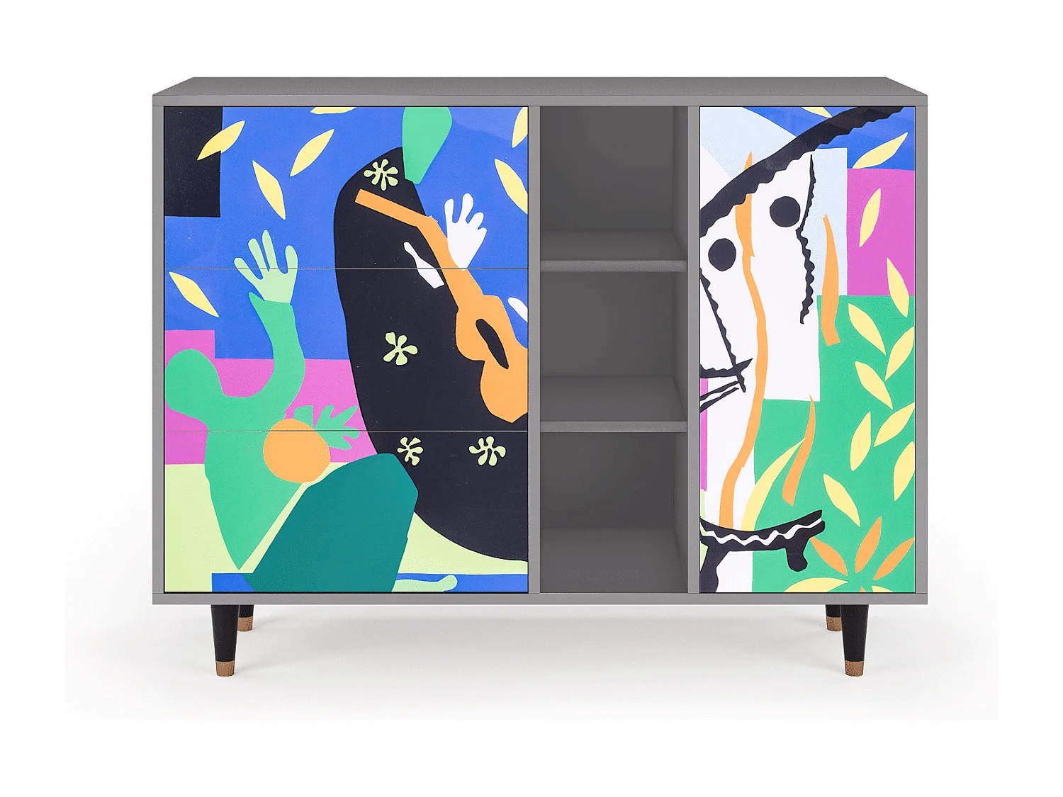 Buffet - 125x98x48 cm - BS2 - La Tristesse du Roi, Gris