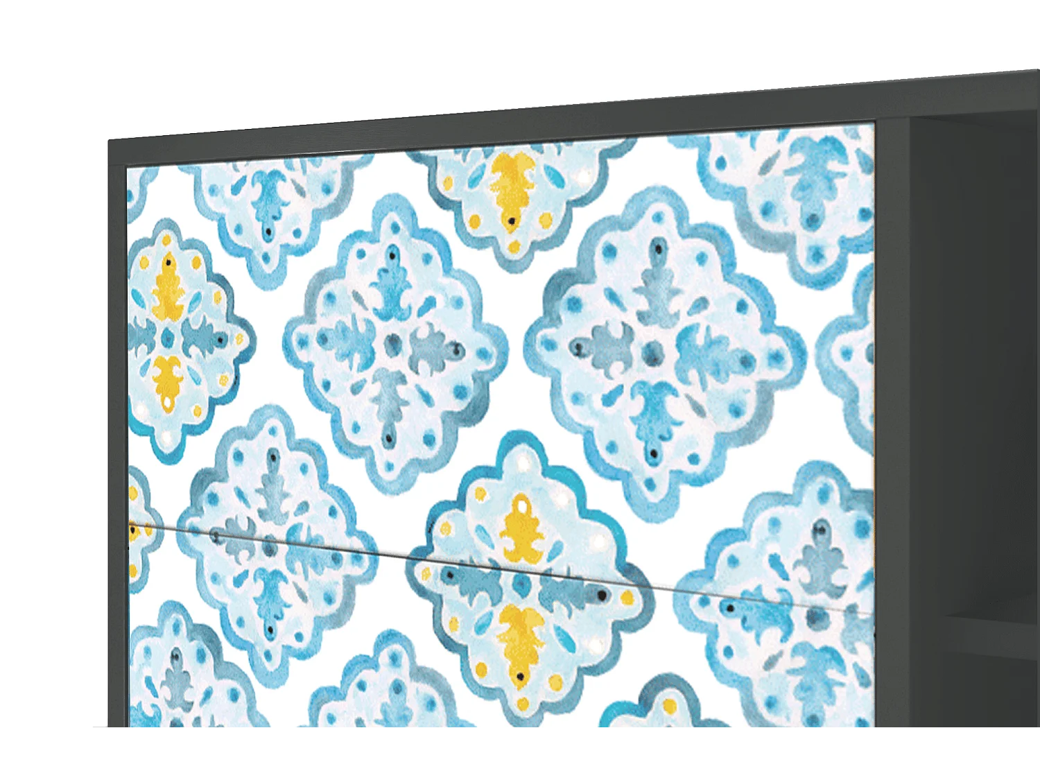 Dressoir - 125x98x48 cm - BS2 - Portugese tiles, Antraciet