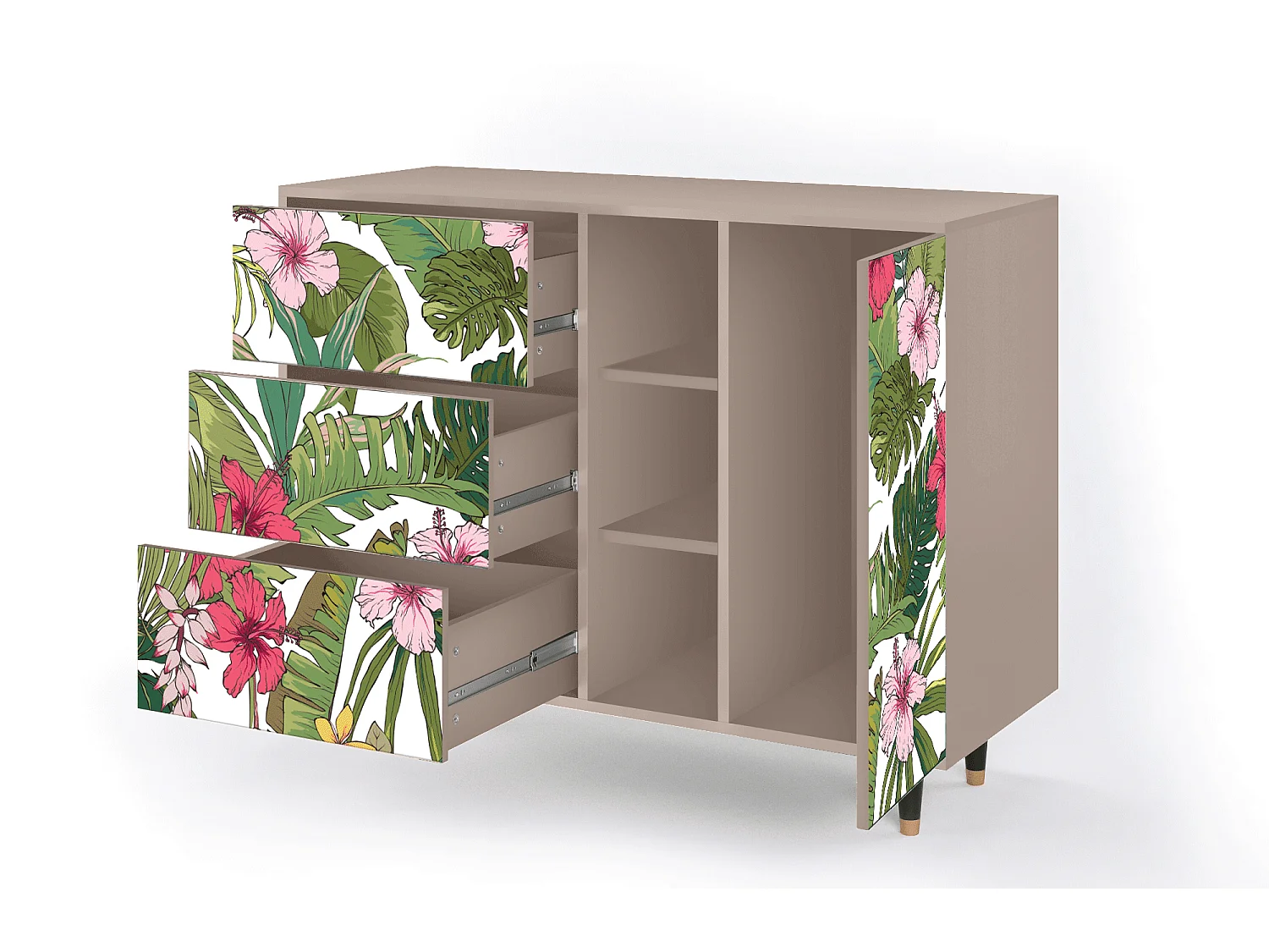 Dressoir - 125x98x48 cm - BS2 - Verdant Tropics, Latte