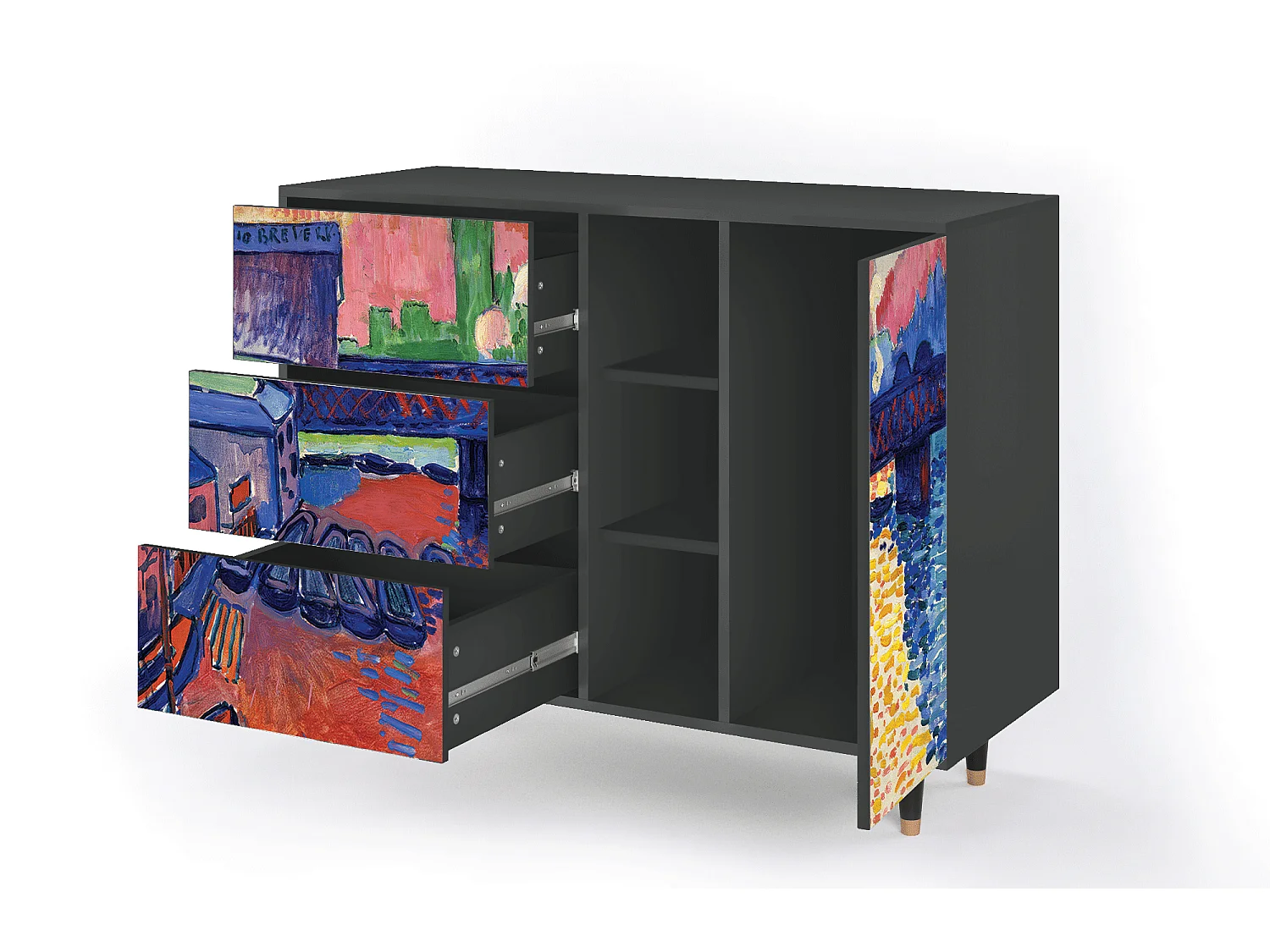 Buffet - 125x98x48 cm - BS2 - Charing Cross Bridge, Anthracite