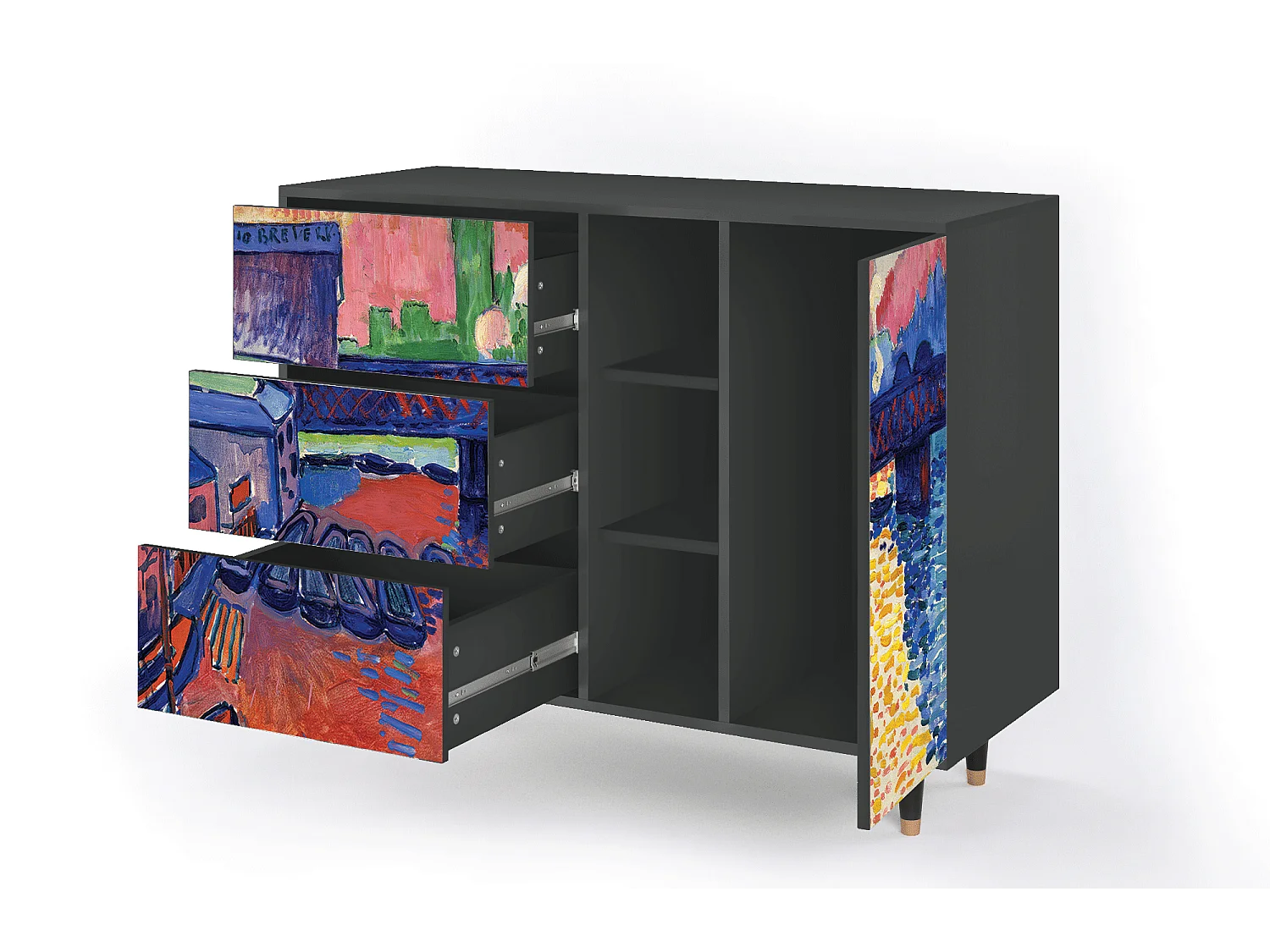 Buffet - 125x98x48 cm - BS2 - Charing Cross Bridge, Anthracite