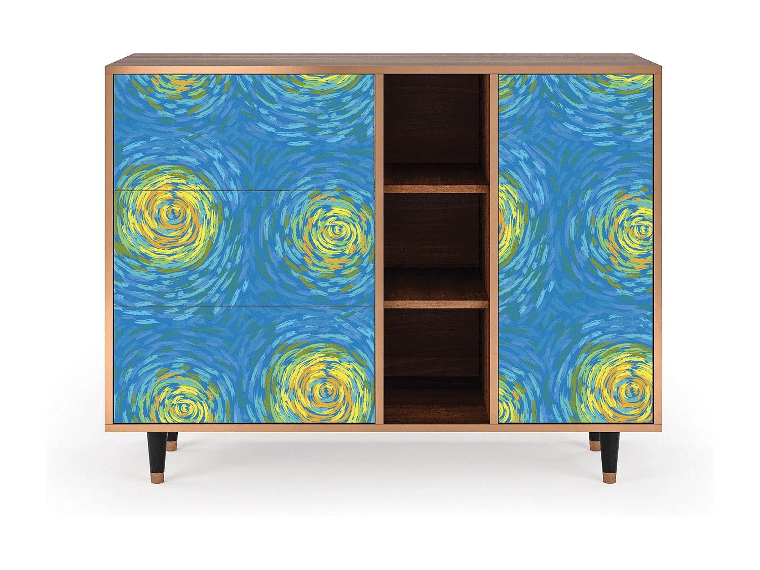 Buffet - 125x98x48 cm - BS2 - Van Gogh Lights, Noyer