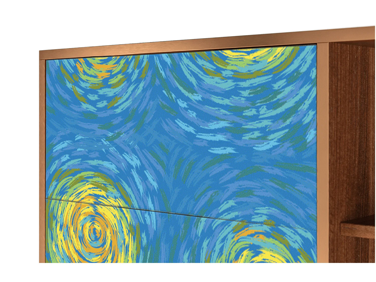 Buffet - 125x98x48 cm - BS2 - Van Gogh Lights, Noyer