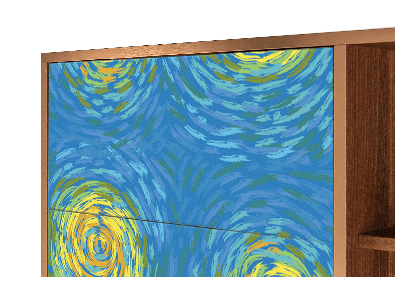 Aparador - 125x98x48 cm - BS2 - Van Gogh Lights, Nogueira