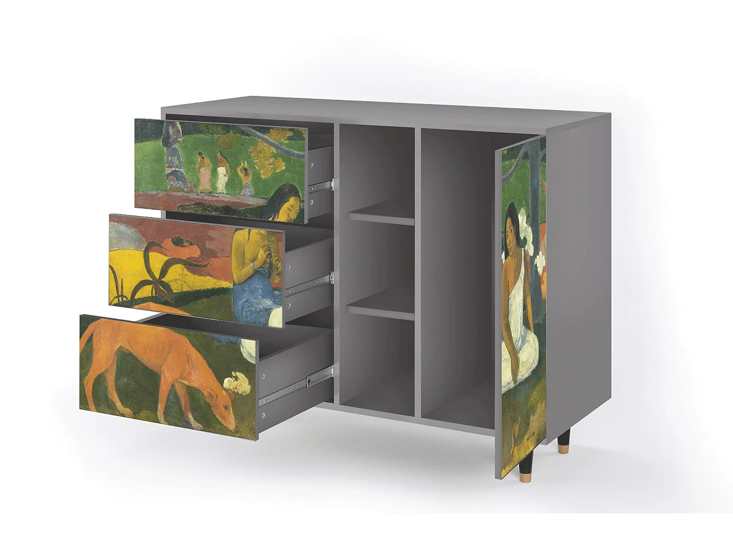 Aparador - 125x98x48 cm - BS2 - Arearea , Gris