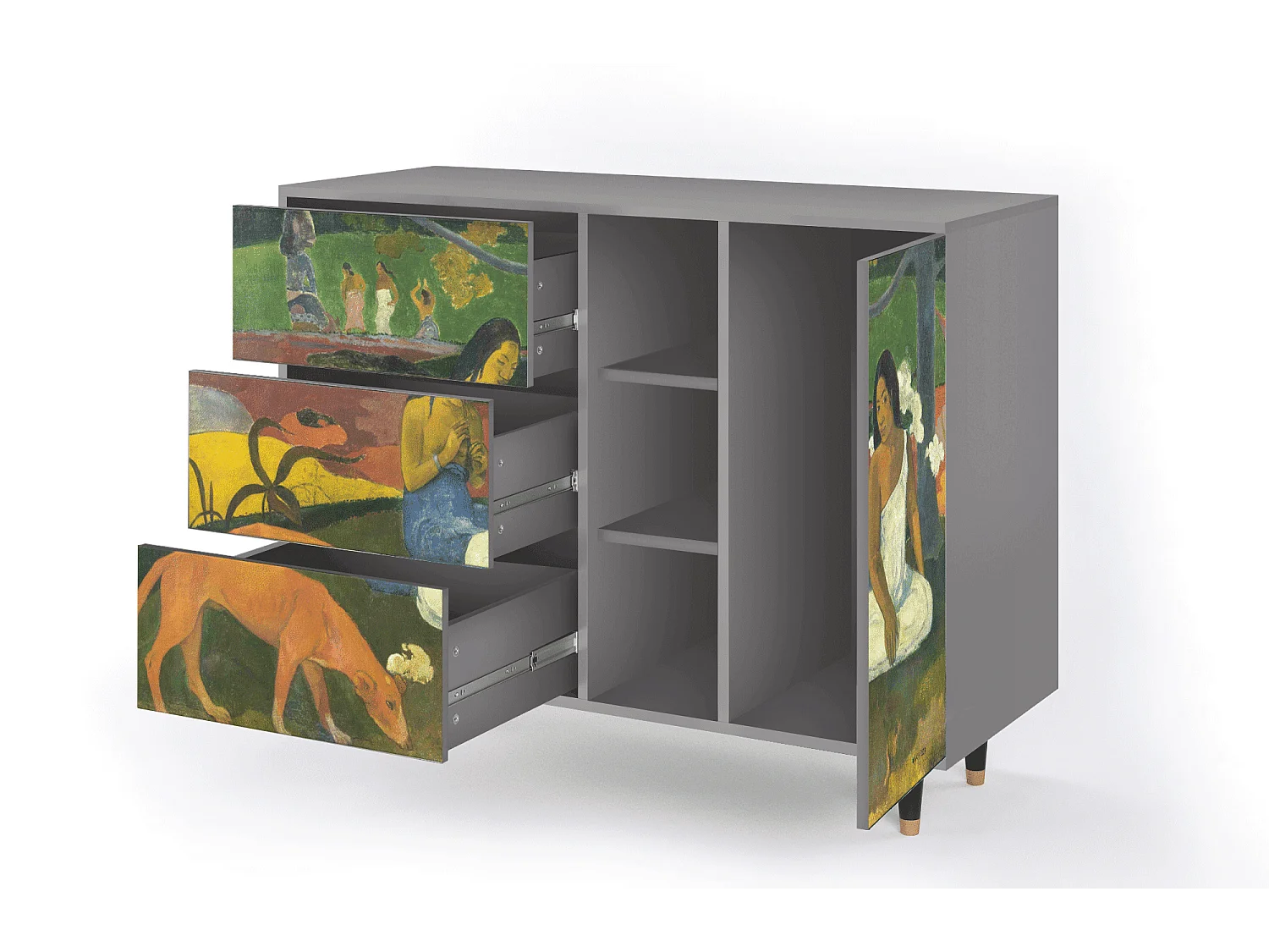 Buffet - 125x98x48 cm - BS2 - Arearea , Gris