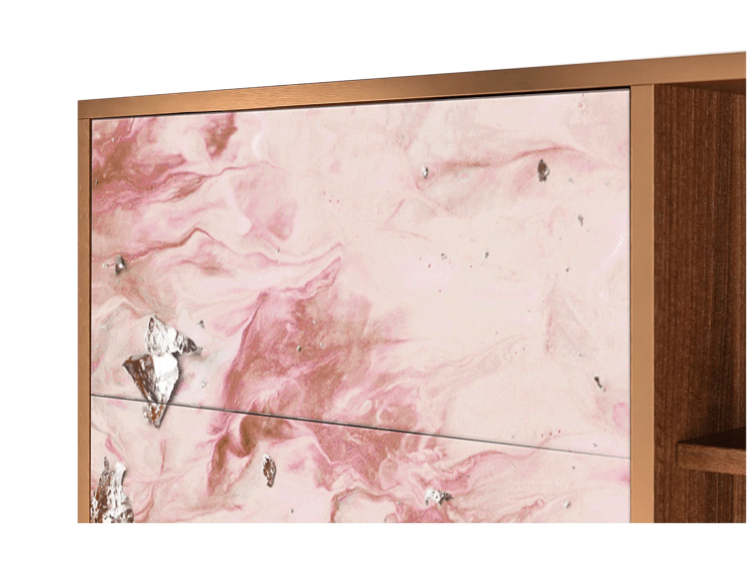 Credenza - 125x98x48 cm - BS2 - Cotton Candy, Noce