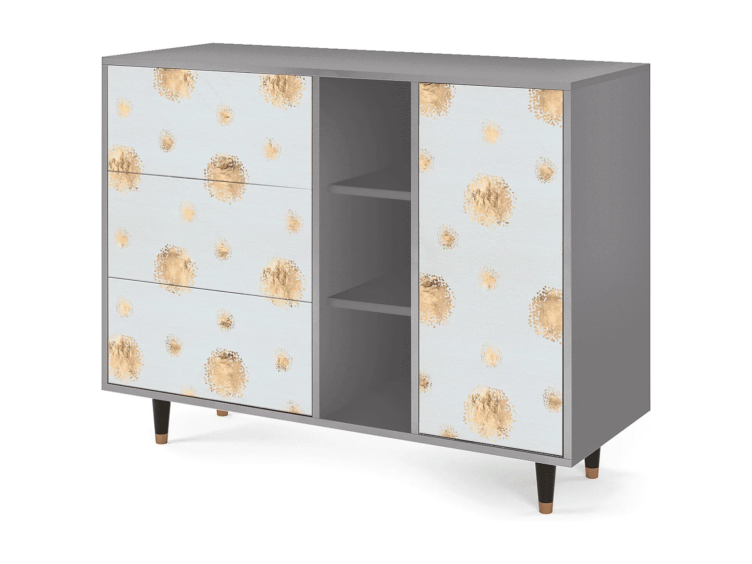 Dressoir - 125x98x48 cm - BS2 - Sky Latte, Grijs