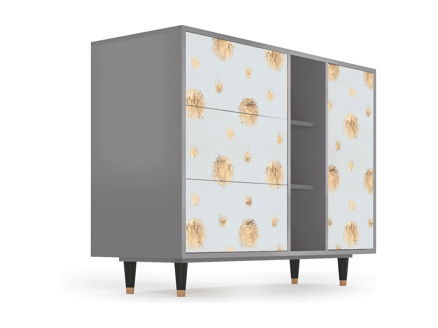 Dressoir - 125x98x48 cm - BS2 - Sky Latte, Grijs