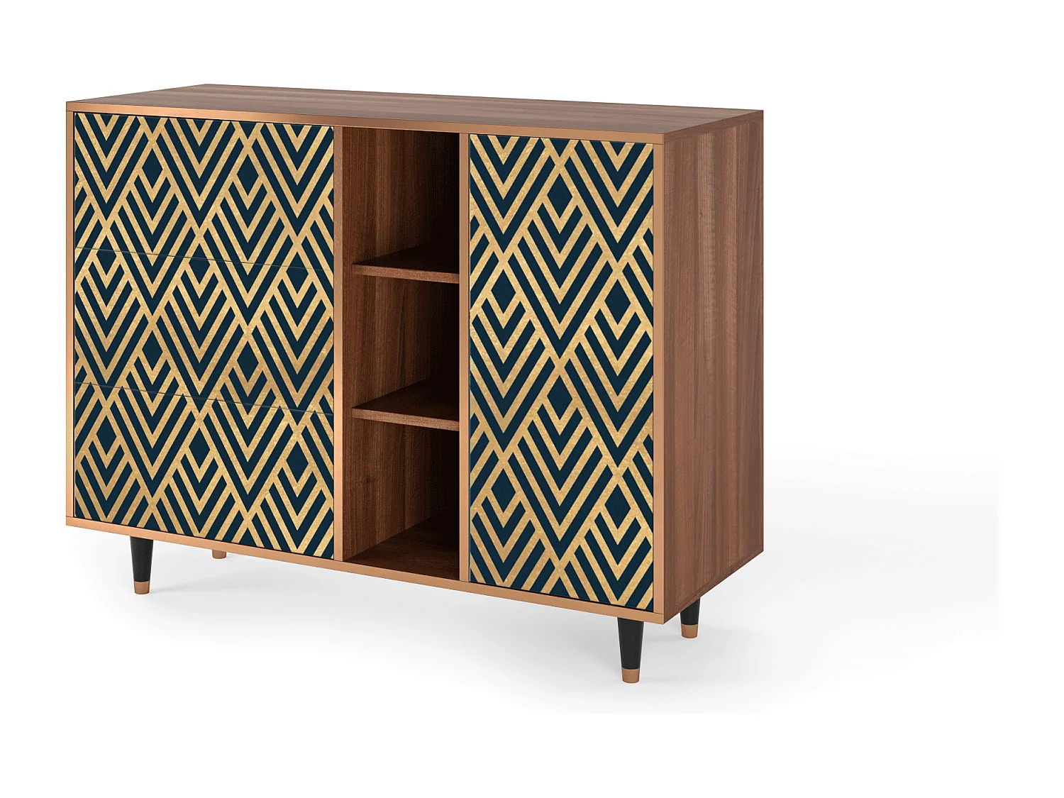 Buffet - 125x98x48 cm - BS2 - Egypt Triangles, Noyer