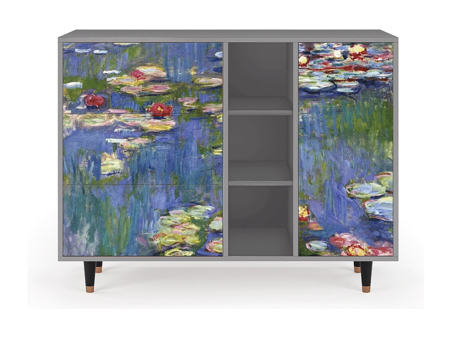 Aparador - 125x98x48 cm - BS2 - The water lily pond  , Gris