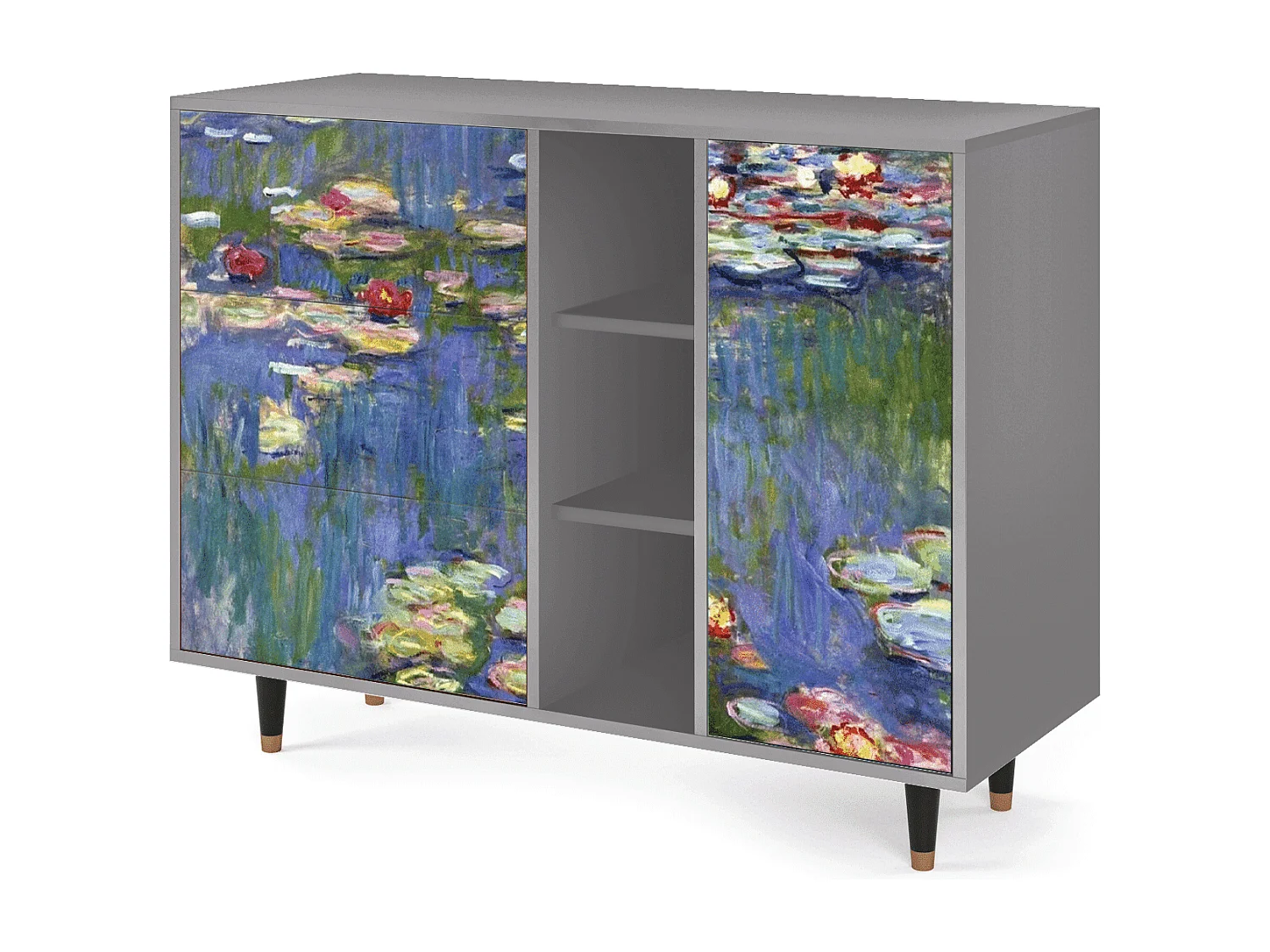 Aparador - 125x98x48 cm - BS2 - The water lily pond  , Gris