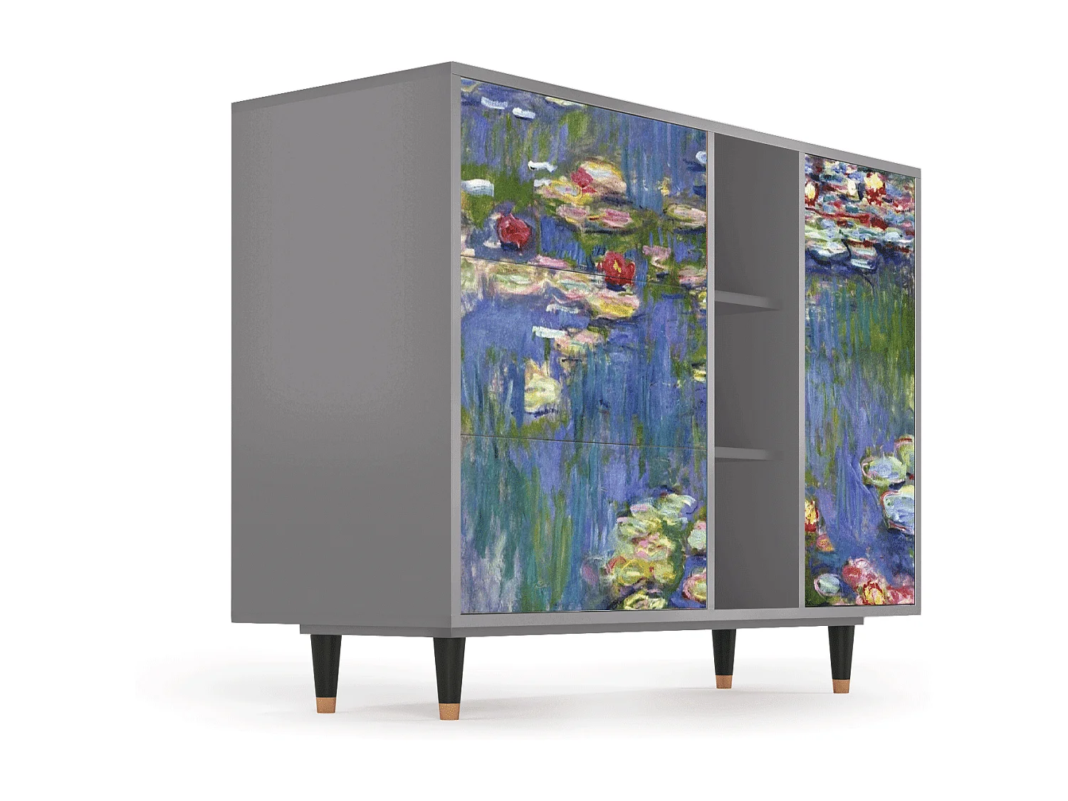 Aparador - 125x98x48 cm - BS2 - The water lily pond  , Gris