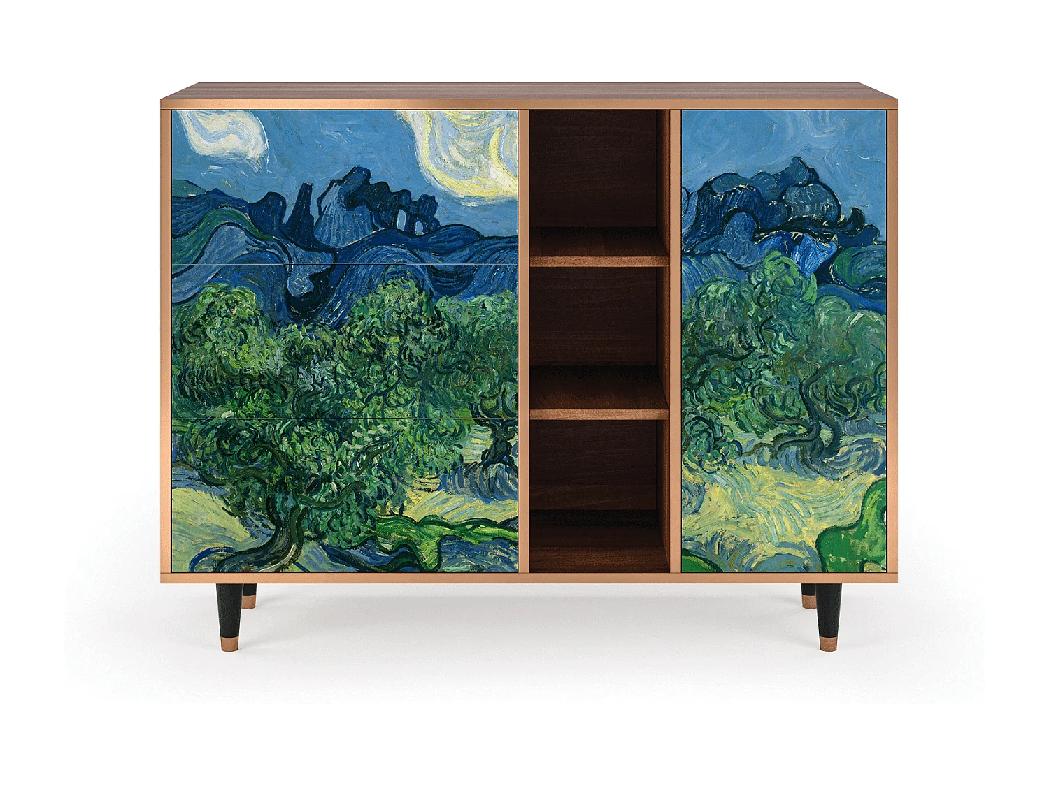 Credenza - 125x98x48 cm - BS2 - The Oil Trees, Noce