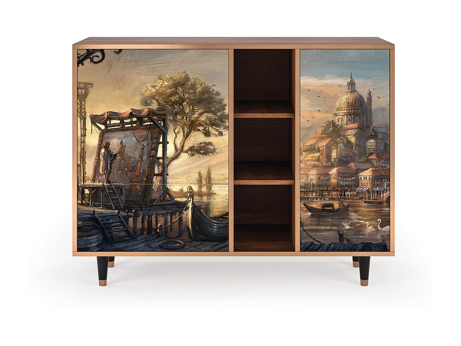 Buffet - 125x98x48 cm - BS2 - Venice, Noyer